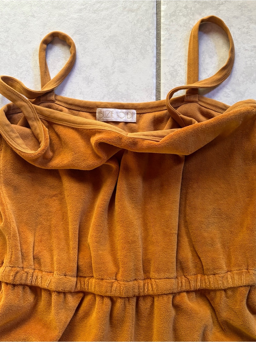 EUC Suzie Kondi Giorgi Velour Buckthorn tank jumpsuit size xs - Picture 3 of 5